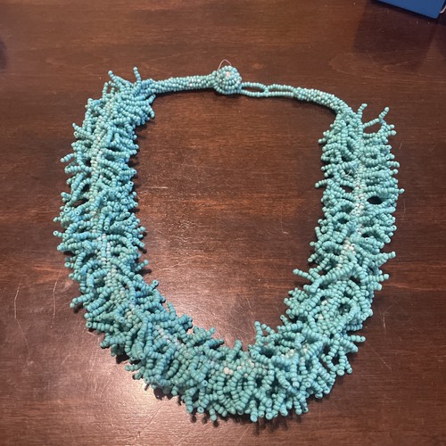 Vintage seed bead necklace - bead,