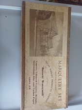 Antique vintage Marquetry Set Pictures In Wood , Veneers,design Instructions Etc