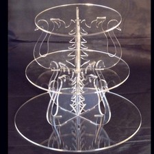 Three Tier Swan Design Round Cake Stand