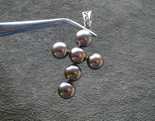 Bubble cross rainbow patina - bubble,