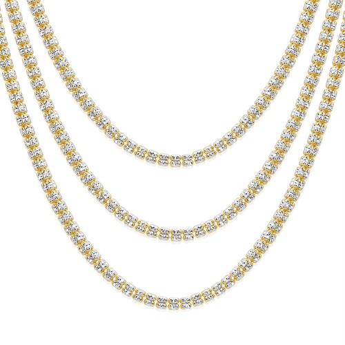 Two tone gold 3mm - gold,