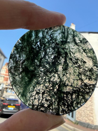 Moss agate crystal - agate, healing