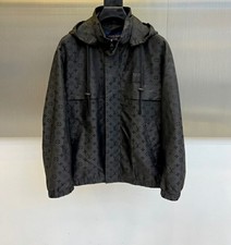 Louis Vuitton Monogram  Windbreaker Jacket Men Black Logo  Size M