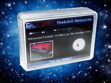 Peekskill Fragment In Display Box - The Car Hitter! Famous Meteorite from the US