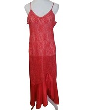 Vtg Lace Nightgown Negligee Sz