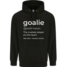 Goalie Keeper Football Ice Hockey Funny Mens 80% Cotton Hoodie