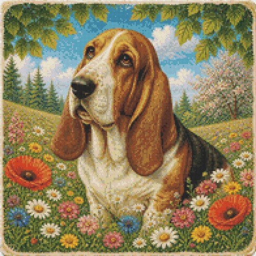 Basset hound puppy dog - puppy, in