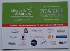 3 No. Mitchells & Butlers 20%