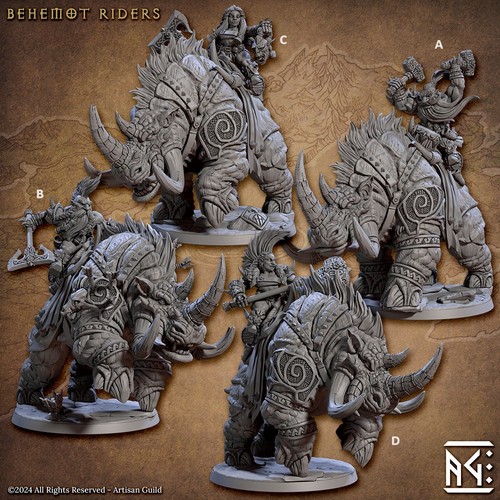 Dwarf behemot riders - behemot, artisan