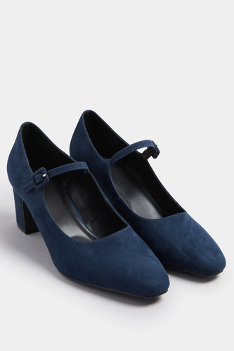 Faux suede mary jane block - mary,