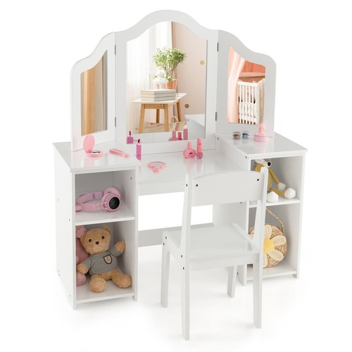 Kids vanity desk with - kids, mirror