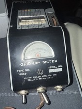 James Millen 90651 Vintage Ham Radio Grid Dip Meter w/ Case Very Nice Used