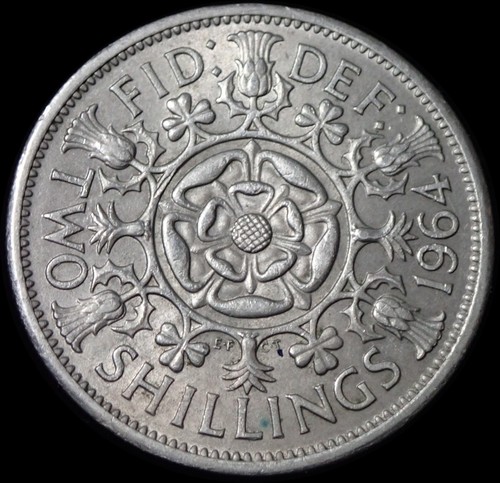 Two shillings 1964 - uk,
