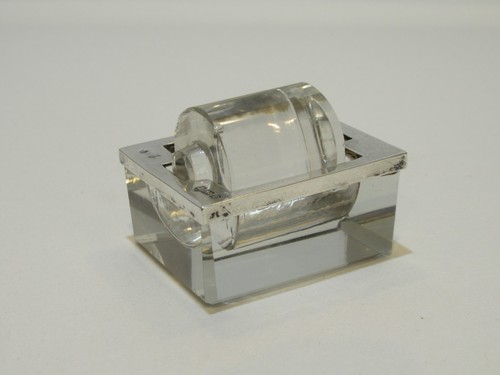 Edwardian silver glass stamp - silver,