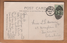 Beaumaris - Duplex postmark 58 - Beaumaris Castle 1906