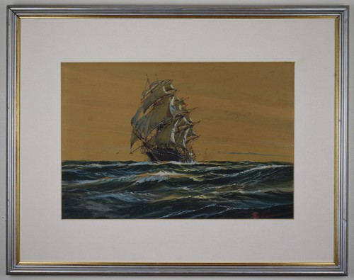 Clipper ship sunset - clipper,