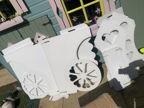 White wooden sweet cart - sweet,