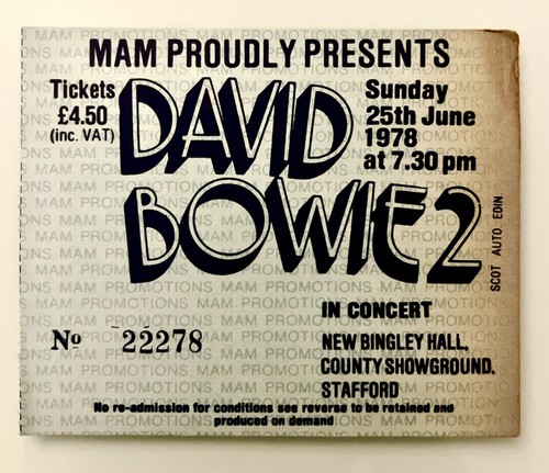 David bowie ticket bingley - bowie,
