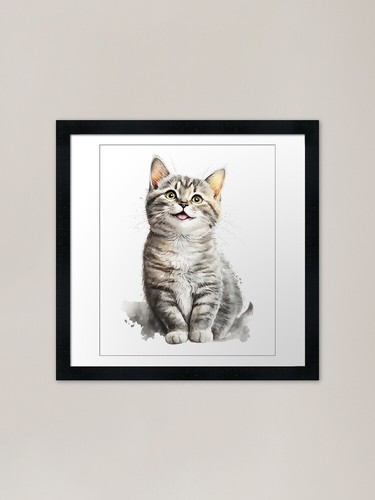 Beautiful little kitten framed - kitten,