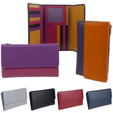 Ladies Leather Tri-Fold Flap