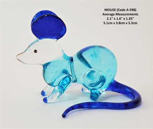 Glass mouse rat decorative - glass,
