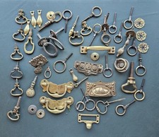 Huge Joblot Antique Chest Drawer Cabinet Handles Pulls Brass
