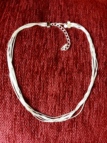 Cascade necklace silver look - cascade,