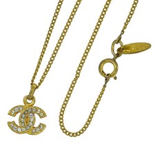 CHANEL CC Rhinestone Gold