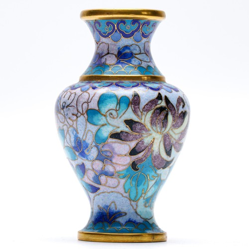 Chinese cloisonne vase - vase, gilt