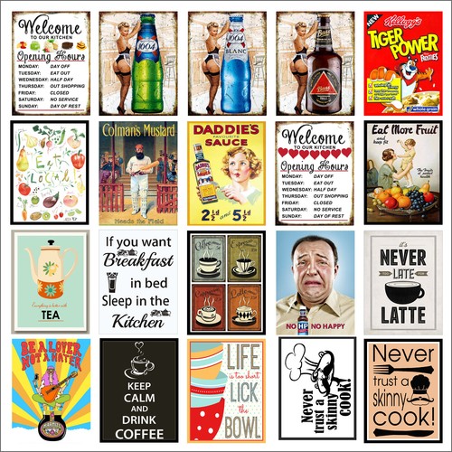 Various retro tin metal - various,