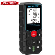 Mileseey 328Ft 100m Handheld Laser Distance Meter Tape Range Finder Measure UK