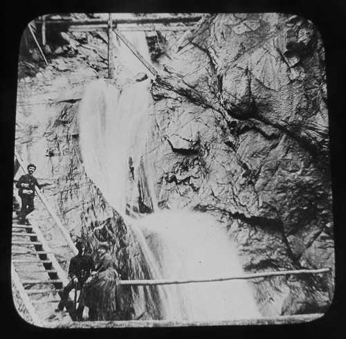 Glass magic lantern slide - glass,
