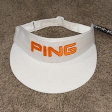 PING Golf Visor White Orange