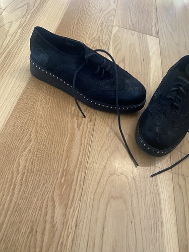 Black chunky heel brogues size - chunky,