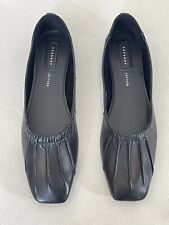 Topshop Womens Black Leather