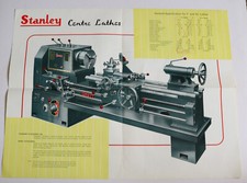 Stanley Centre Lathes, 7" & 8 1/2", Vintage Leaflet / Small Poster,