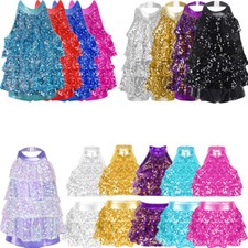 UK Girl Sequins Costume Outfit