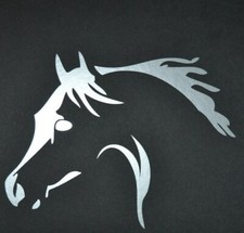 2 X 15CM SILVER HORSE HEAD