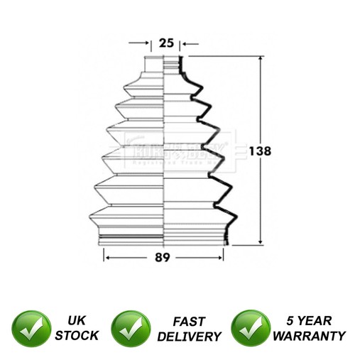 Joint boot set front outer - cv,