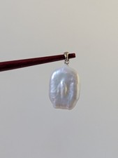 Natural Baroque Pearl Pendant 925 Sterling Silver 1.5×2 CM