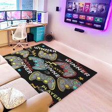 Teens Gamer Rug Gamepad Living