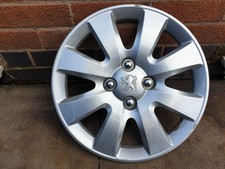 One Genuine Peugeot 207 15" Wheel Trim Hub Cap x1 307 308 Partner Van