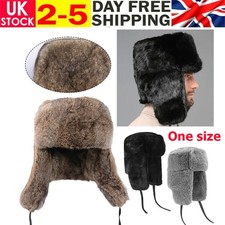 Mens winter rabbit fur hat - mens,