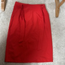 Vanessa Zani Red Pencil Skirt