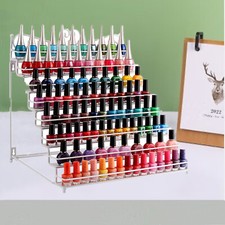 8 Tier Nail Polish Display Shelf Rack Mounted Metal Iron Stand Bottle Organizer
