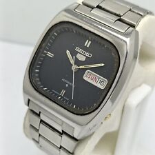 Seiko 5 Automatic 6309-5120 Black Dial Day/Date Tv Shape Vintage Watch SMI122KS7