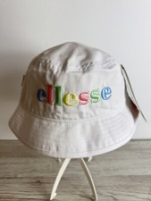 NEW Ellesse Lomba White Bucket Hat One Size