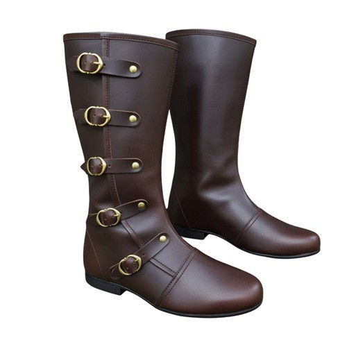 Medieval leather boots - boots:, ren
