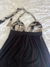 Ladies Halter Neck Maxi Dress Size S Summer Ball Party Backless