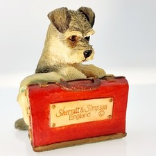 Stunning Hand Crafted Terrier Dog with Suitcase by Sherratt Simpson Signed B.S